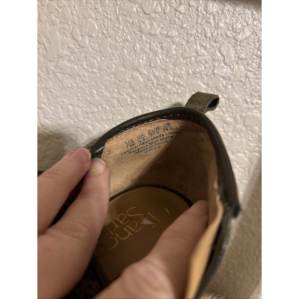 Franco Sarto womens suede Dark Olive Green booties size 7.5 M 3" heel - Picture 7 of 7